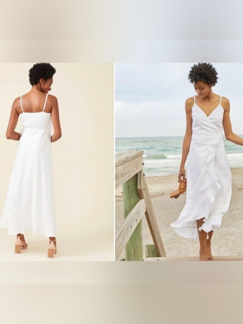 J.McLaughlin Emilia Linen Midi Dress Size: L